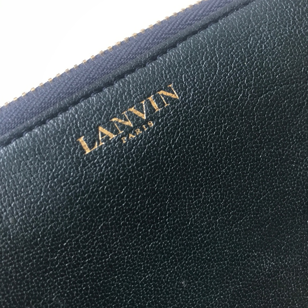 Lanvin Navy zip around Long Wallet - LAMBSKIN - Picture 6 of 8